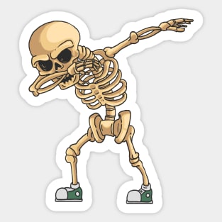 Halloween Dabbing Skeleton Sticker